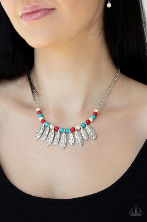 Paparazzi ♥ Neutral TERRA-tory - Multi ♥ Necklace