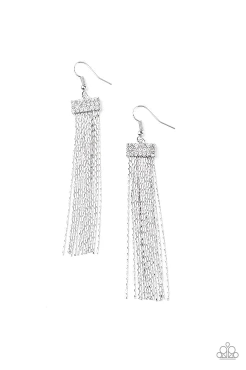 Paparazzi ♥ Twinkling Tapestry - White ♥ Earrings