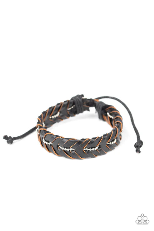 Paparazzi ♥ Rugged Rancher - Black ♥ Bracelet