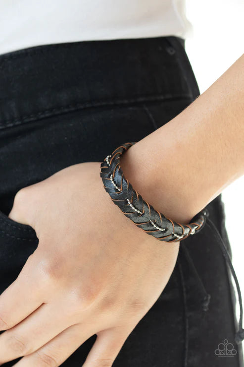 Paparazzi ♥ Rugged Rancher - Black ♥ Bracelet