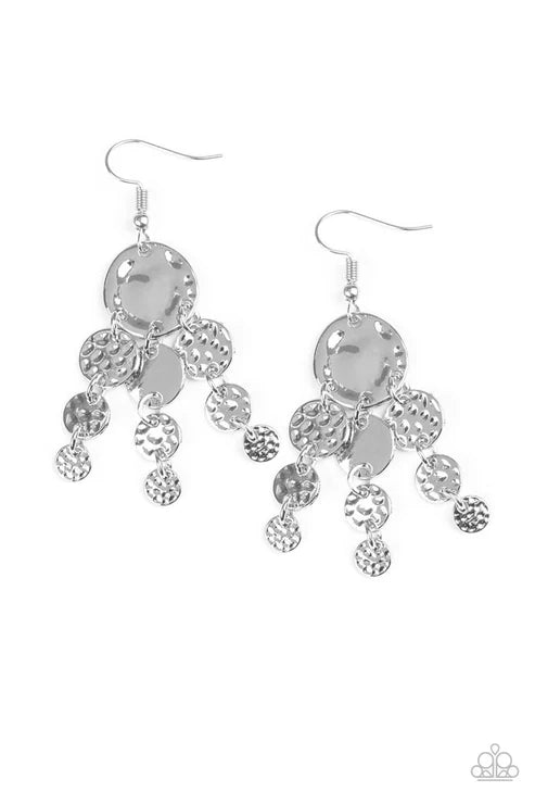 Paparazzi ♥ Do Chime In - Silver ♥ Earrings