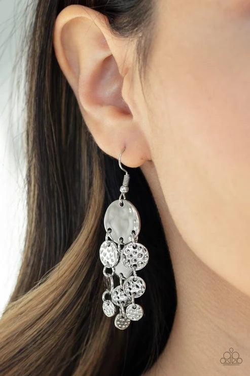 Paparazzi ♥ Do Chime In - Silver ♥ Earrings