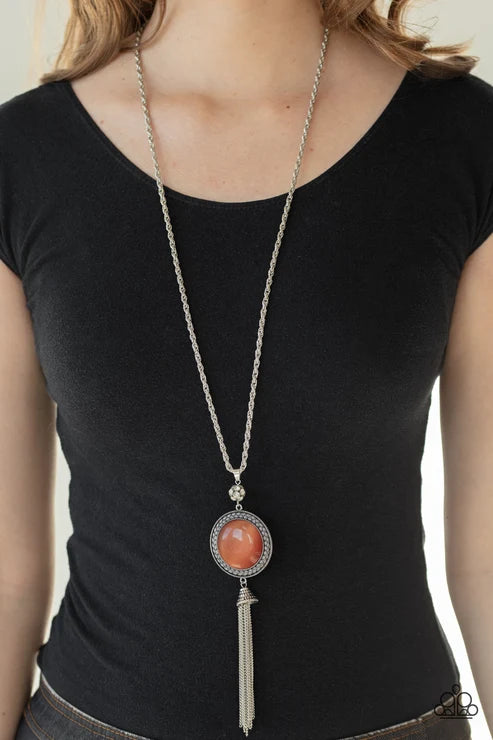 Paparazzi ♥ Serene Serendipity - Orange ♥ Necklace
