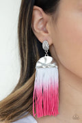 Paparazzi ♥ Rope Them In - Pink ♥ Post Earrings