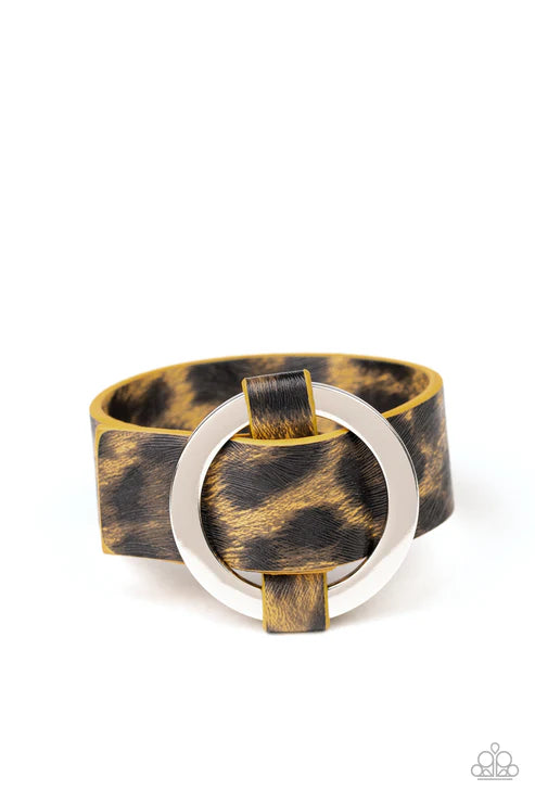Paparazzi ♥ Jungle Cat Couture - Yellow ♥ Bracelet