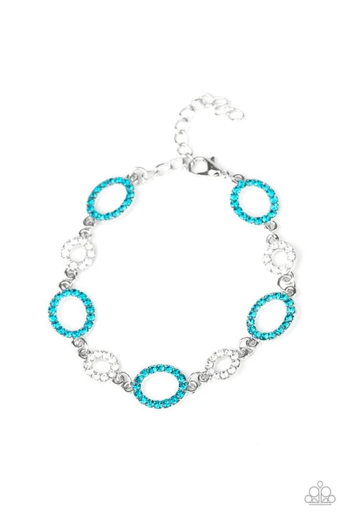 Paparazzi ♥ Bubbly Bedazzle - Blue ♥ Bracelet