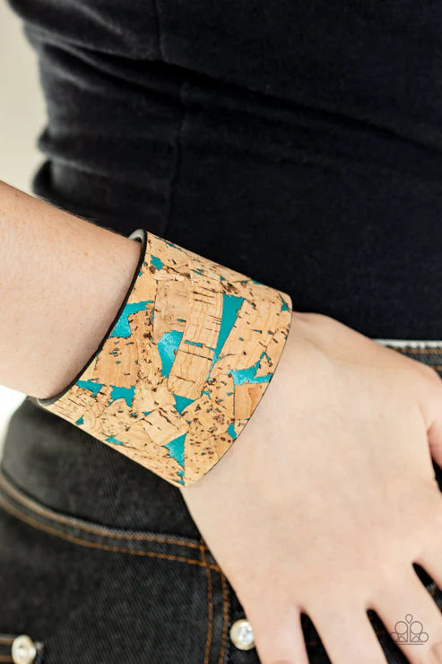 Paparazzi ♥ Cork Congo - Blue ♥ Bracelet