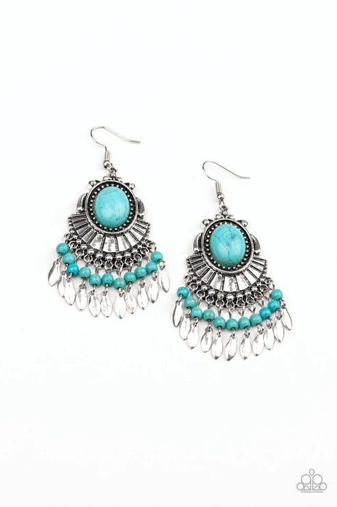 Paparazzi ♥ Eco Trip - Blue ♥ Earrings