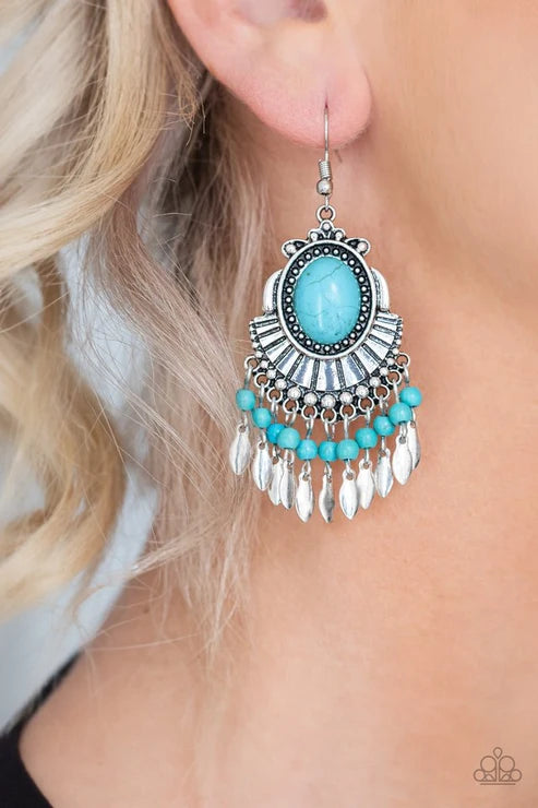Paparazzi ♥ Eco Trip - Blue ♥ Earrings