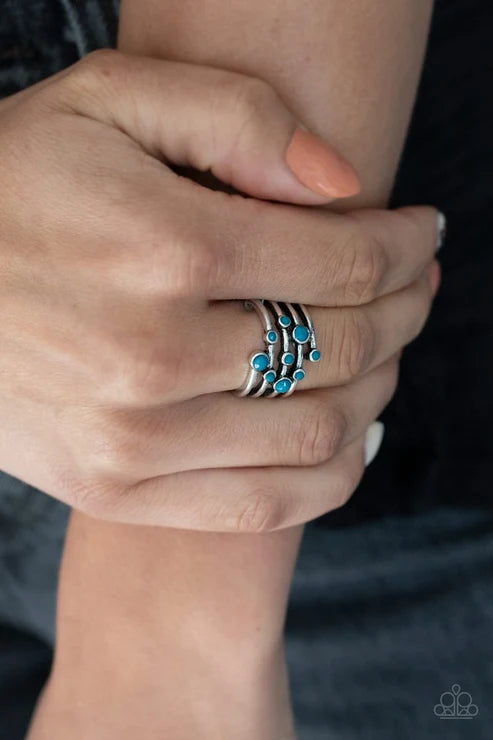 Paparazzi ♥ Saguaro Skies - Blue ♥ Ring