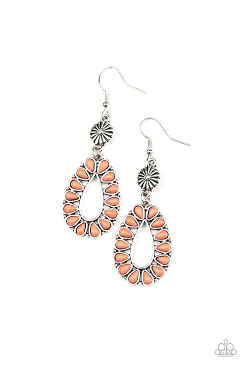 Paparazzi ♥ Stone Orchard - Orange ♥ Earrings