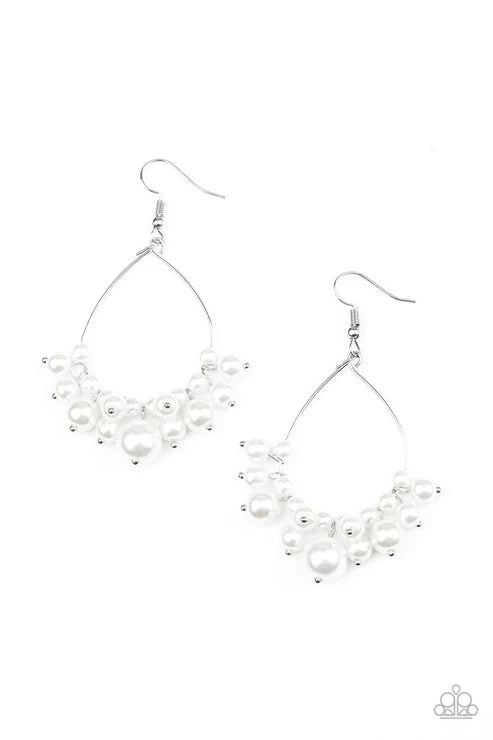 Paparazzi ♥ 5th Avenue Appeal - White ♥ Earrings