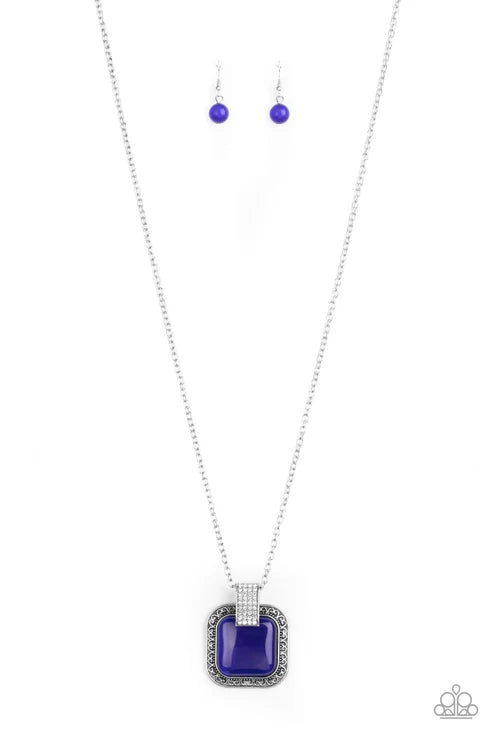 Paparazzi ♥ Effervescent Elegance - Blue ♥ Necklace