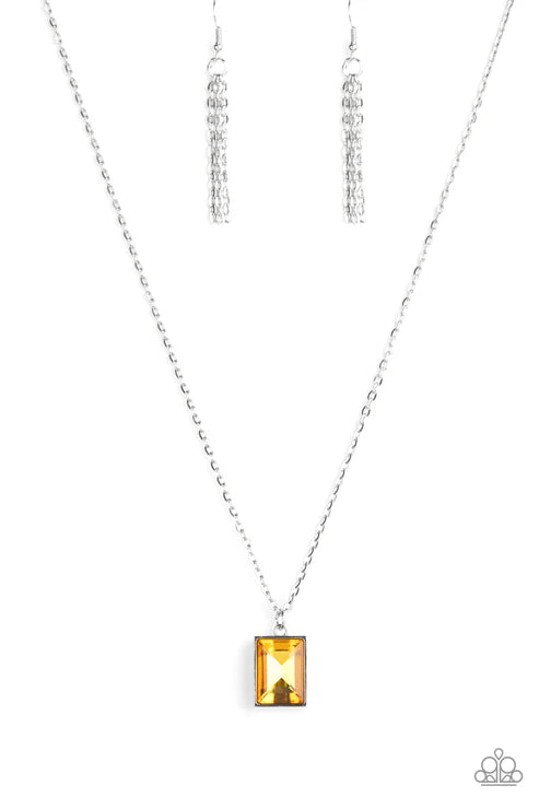Paparazzi ♥ Pro Edge - Yellow ♥ Necklace