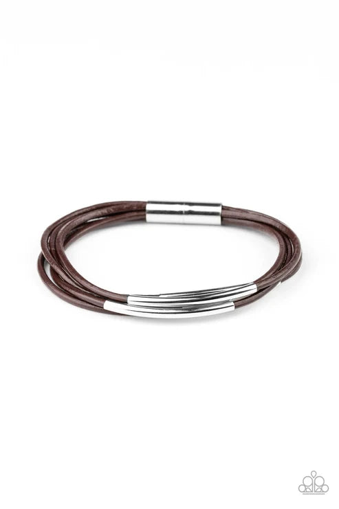 Paparazzi ♥ Power CORD - Brown ♥ Bracelet