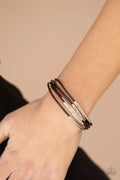Paparazzi ♥ Power CORD - Brown ♥ Bracelet
