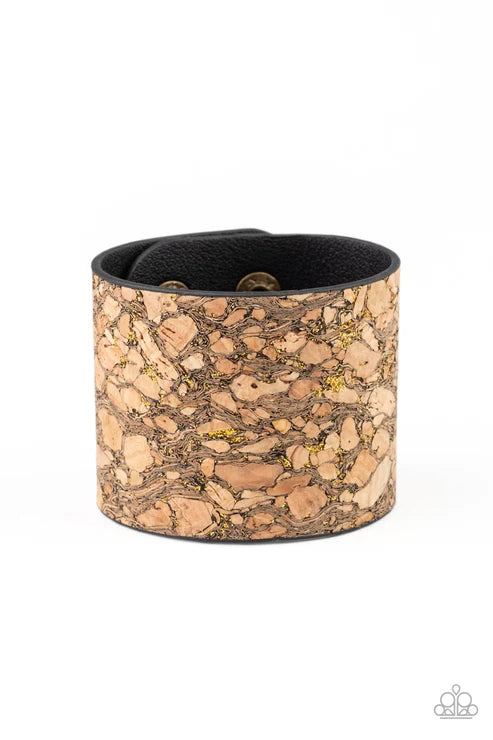 Paparazzi ♥ Cork Congo - Brass ♥ Bracelet