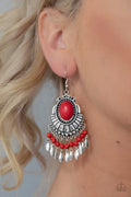Paparazzi ♥ Eco Trip - Red ♥ Earrings