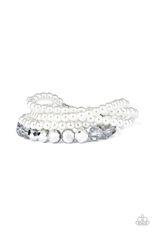 Paparazzi ♥ Refined Renegade - White ♥ Bracelet
