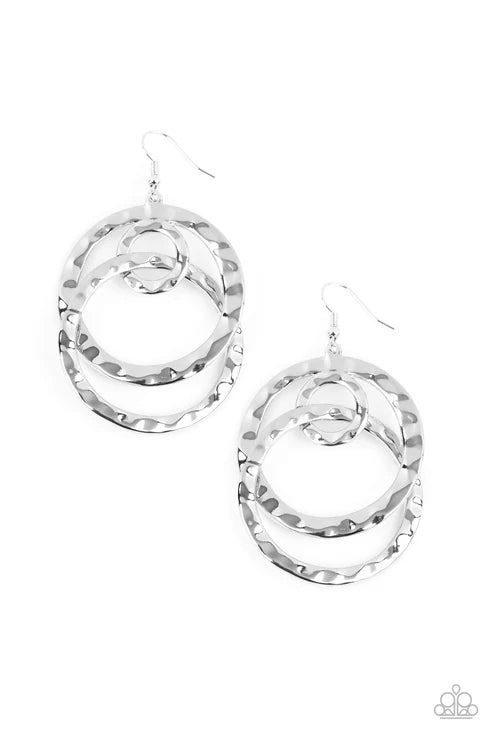Paparazzi ♥ Modern Relic - Silver ♥ Earrings