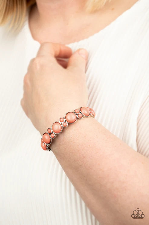 Paparazzi ♥ Bubbly Belle - Orange ♥ Bracelet