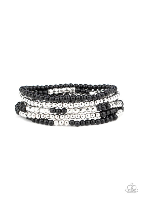Paparazzi ♥ Stacked Showcase - Black ♥ Bracelet