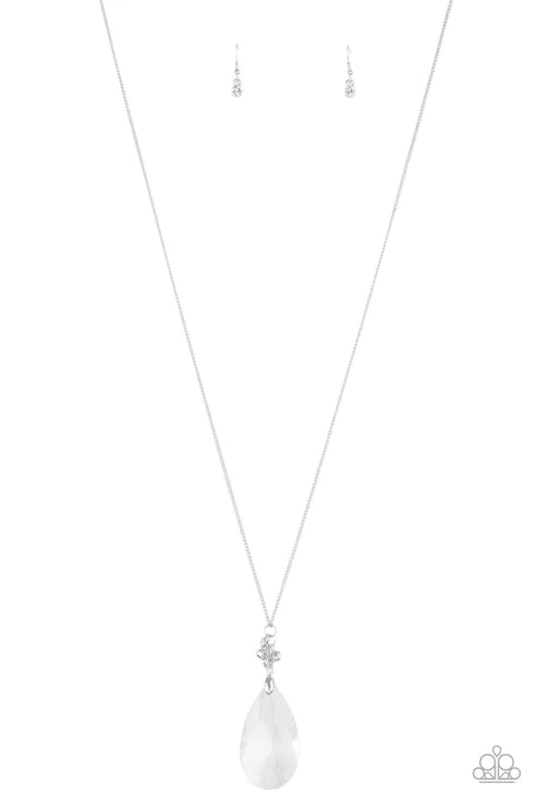 Paparazzi ♥ Up in the HEIR - White ♥ Necklace