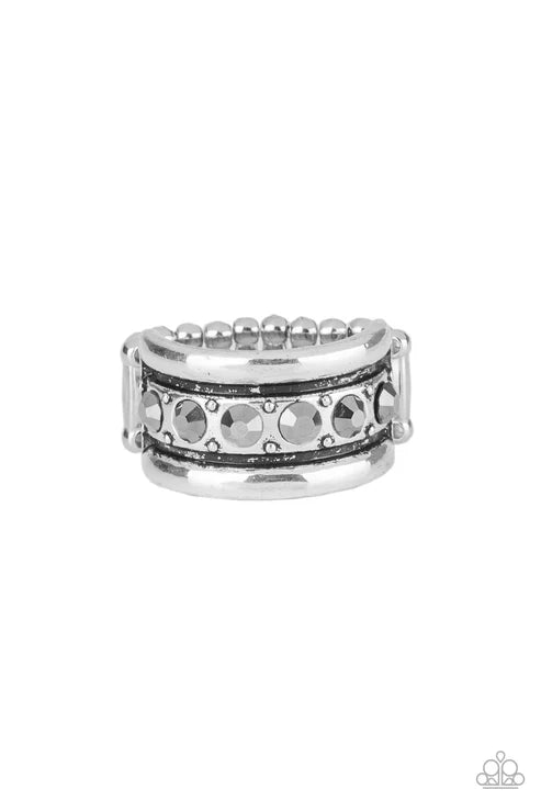 Paparazzi ♥ Dauntless Shine - Silver ♥ Ring