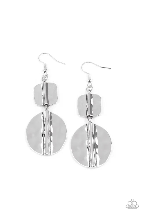 Paparazzi ♥ Lure Allure - Silver ♥ Earrings