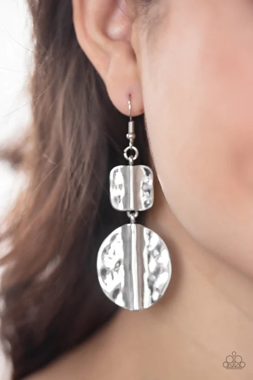 Paparazzi ♥ Lure Allure - Silver ♥ Earrings