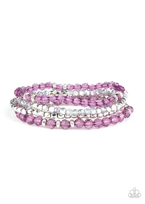 Paparazzi ♥ Crystal Crush - Purple ♥ Bracelet