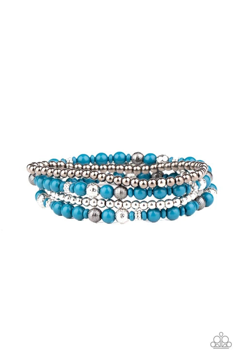 Paparazzi ♥ Stacked Style Maker - Blue ♥ Bracelet