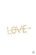 Paparazzi ♥ All You Need Is Love - Gold ♥ Hair Clip