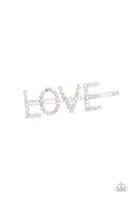 Paparazzi ♥ All You Need Is Love - White ♥ Hair Clip