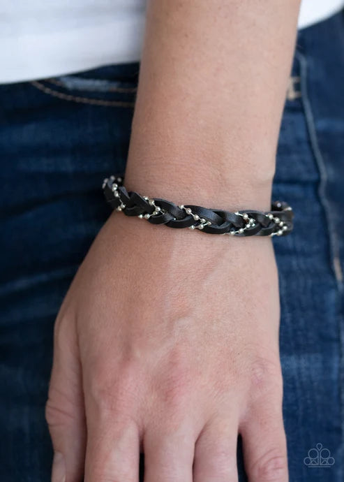 Paparazzi ♥ Cowboy Couture - Black ♥ Bracelet