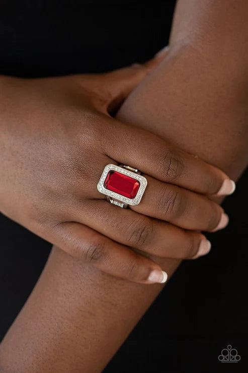 Paparazzi ♥ Crown Jewel Jubilee - Red ♥ Ring
