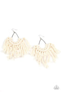 Paparazzi ♥ Wanna Piece Of MACRAME? - White ♥ Earrings