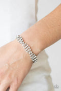 Paparazzi ♥ Twists and Turns - White ♥ Bracelet