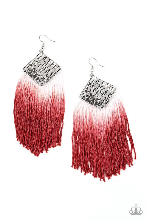 Paparazzi ♥ DIP The Scales - Red ♥ Earrings