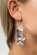 Paparazzi ♥ Now You SEQUIN It - Silver ♥ Earrings