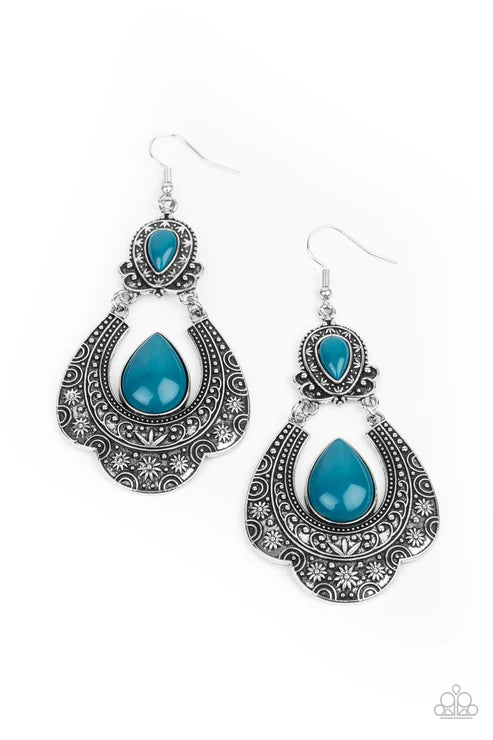 Paparazzi ♥ Rise and Roam - Blue ♥ Earrings