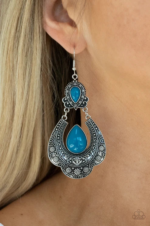 Paparazzi ♥ Rise and Roam - Blue ♥ Earrings
