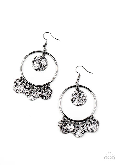 Paparazzi ♥ Start From Scratch - Black ♥ Earrings