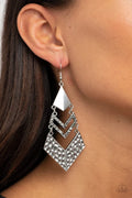 Paparazzi ♥ Work Hazard - Silver ♥ Earrings