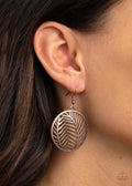 Paparazzi ♥ Palm Perfection - Copper ♥ Earrings
