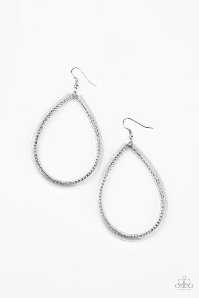 Paparazzi ♥ Just ENCASE You Missed It - Silver ♥ Earrings