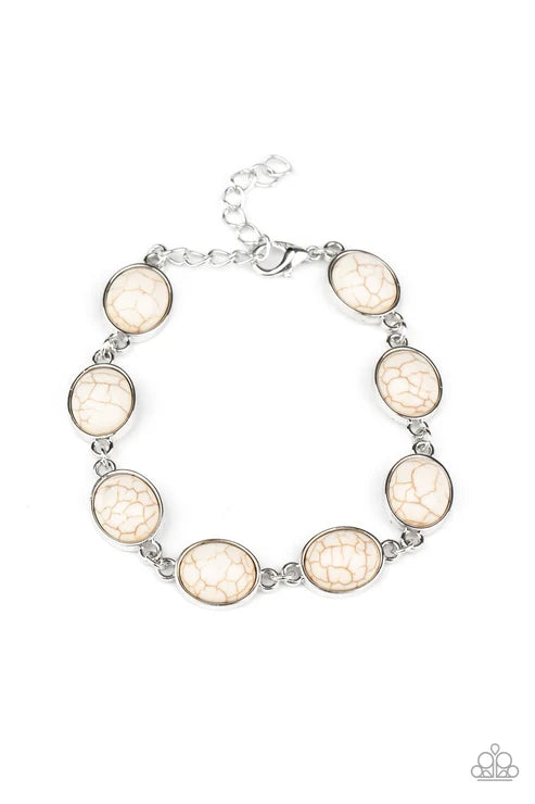 Paparazzi ♥ Nice Stonework - White ♥ Bracelet