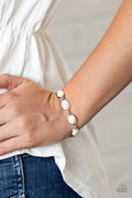 Paparazzi ♥ Nice Stonework - White ♥ Bracelet