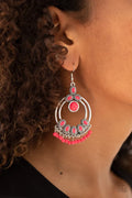 Paparazzi ♥ Palm Breeze - Pink ♥ Earrings