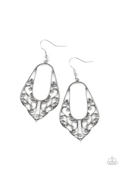 Paparazzi ♥ Grapevine Glamour - Silver ♥ Earrings